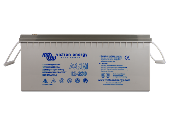 Victron Energy BAT412123081 - 12V/230Ah AGM Super Cycle Batteri