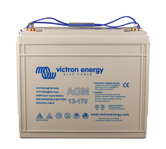 Victron Energy BAT412117081 - 12V/170Ah AGM Super Cycle Batteri - Offgridlagret.se