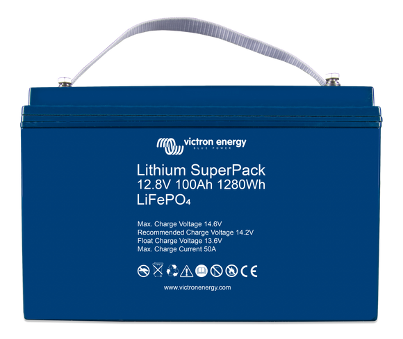 Victron Energy BAT512110710 - Lithium SuperPack 12,8V/100Ah High current (M8) - Offgridlagret.se