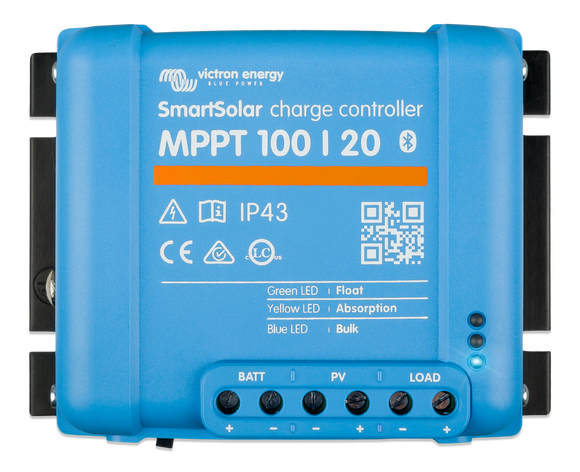 Victron Energy SCC110020160R - SmartSolar MPPT 100/20, solcellsregulator, 12/24/48V - Bluetooth - Offgridlagret.se